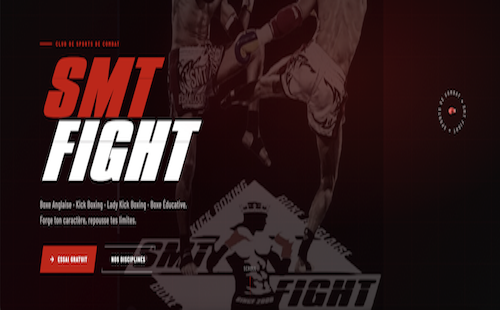 SMT Fight — Boxe pieds-poings, créée par TAMKIN Agency